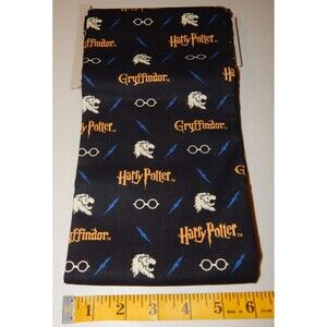 Licensed Harry Potter Gryffindor Premium 100% Cotton 1 Yard Cut 36" x 44" Fabric